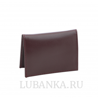 Обложка для удостоверения без символики бордовая