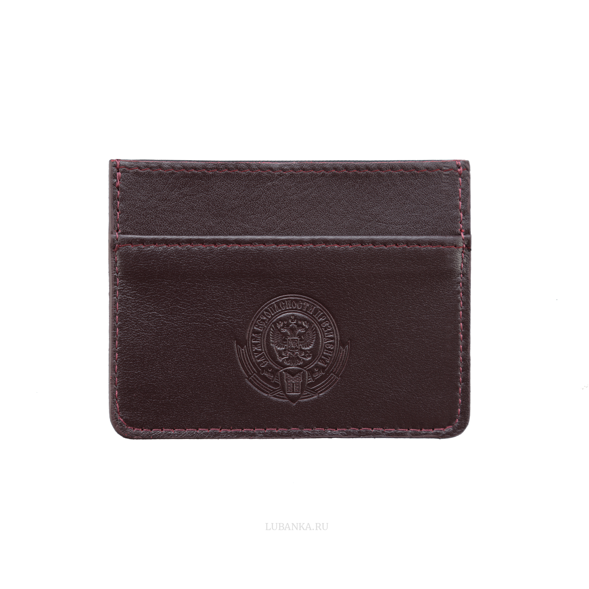 Картхолдер двухсторонний СБП бордовый