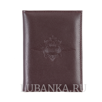 Обложка для автодокументов МВД с картхолдером бордовая