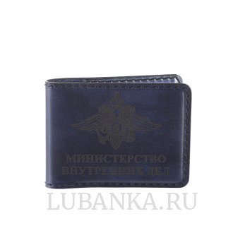 Обложка для удостоверения МВД темно синяя