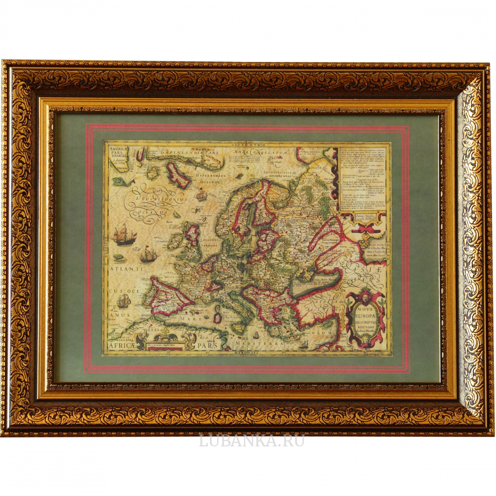 Карта в багете «Новая Европа»