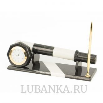 Настольный набор «Жезл» мрамор змеевик